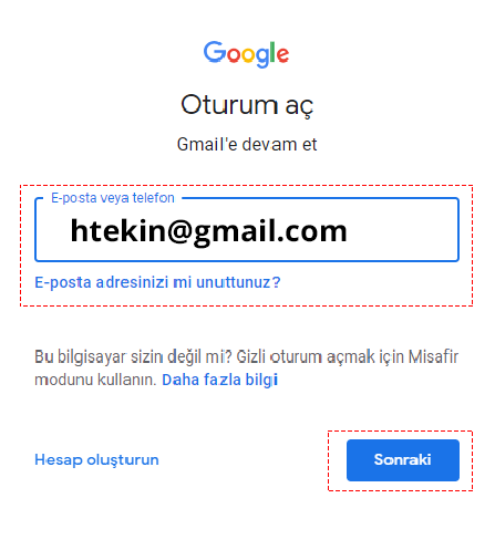 Gmail İle Oturumu Nasıl Açılır